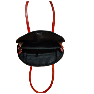 Shantiniketan Pure Leather Traditional Handbag Shakuntala With Deer