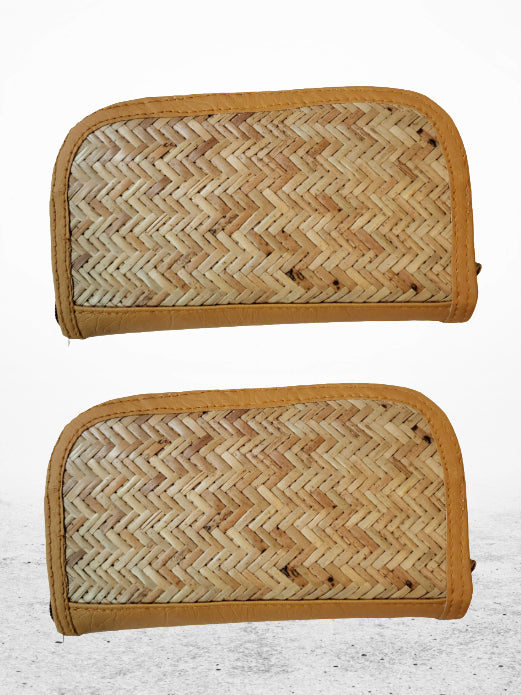 Shital Pati Bamboo Bags Full Chain Clutch Combo Eco-Friendly (Combo Of 2)