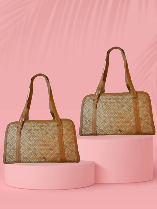 Bamboo Shital Pati Combo Products Of 2 Ecofriendly HandBags