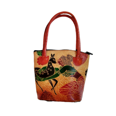 Shantiniketan Pure Leather Ethnic Hand Bag Small Batua (Combo Of 2) Shakuntala+elephant