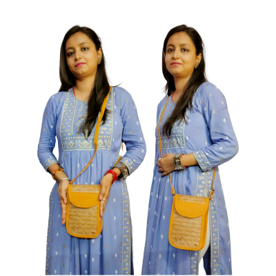Bamboo Bag Shital Pati Handmade Women's Mobile Sling Bag Eco-Friendly  Shoulder Crossbody
