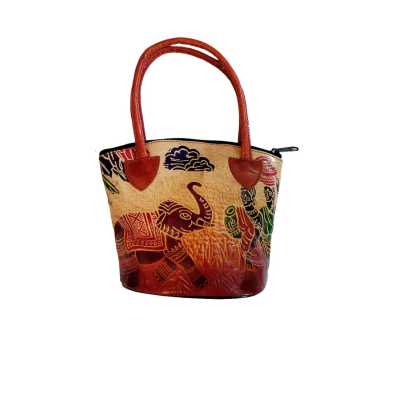 Shantiniketan Pure Leather Ethnic Hand Bag Small Batua (Combo Of 2) Shakuntala+elephant
