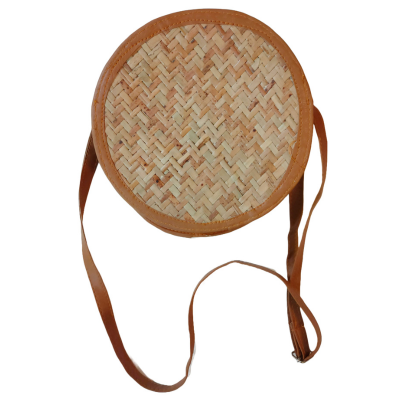 Bamboo Bag Shital Pati Handmade Women's Sling Bag Eco-Friendly & Functional Shoulder Crossbody Round Shape