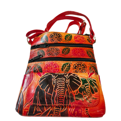 Shantiniketan Pure Leather Womens Purse Crossbody Shoulder Elephant