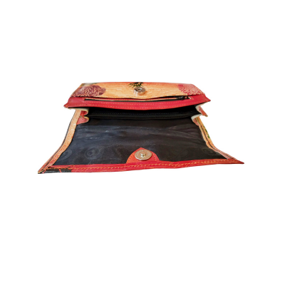 Shantiniketan Women’s Leather Clutch Purse Shakuntala With Deer(7 * 5)