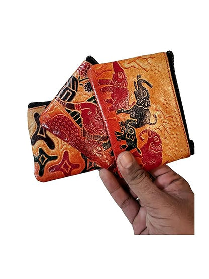 Shantiniketan Small Coin Purse For Women Figure Print (Pack Of 3)