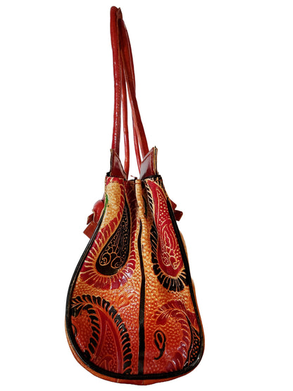 Shantiniketan Leather Large Shoulder Shakuntala 10 x 8 inch