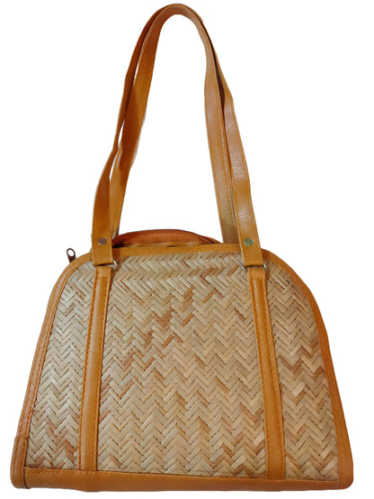 Bamboo Bags D Shape Hand Bags For Women Shital Pati Eco-Friendly