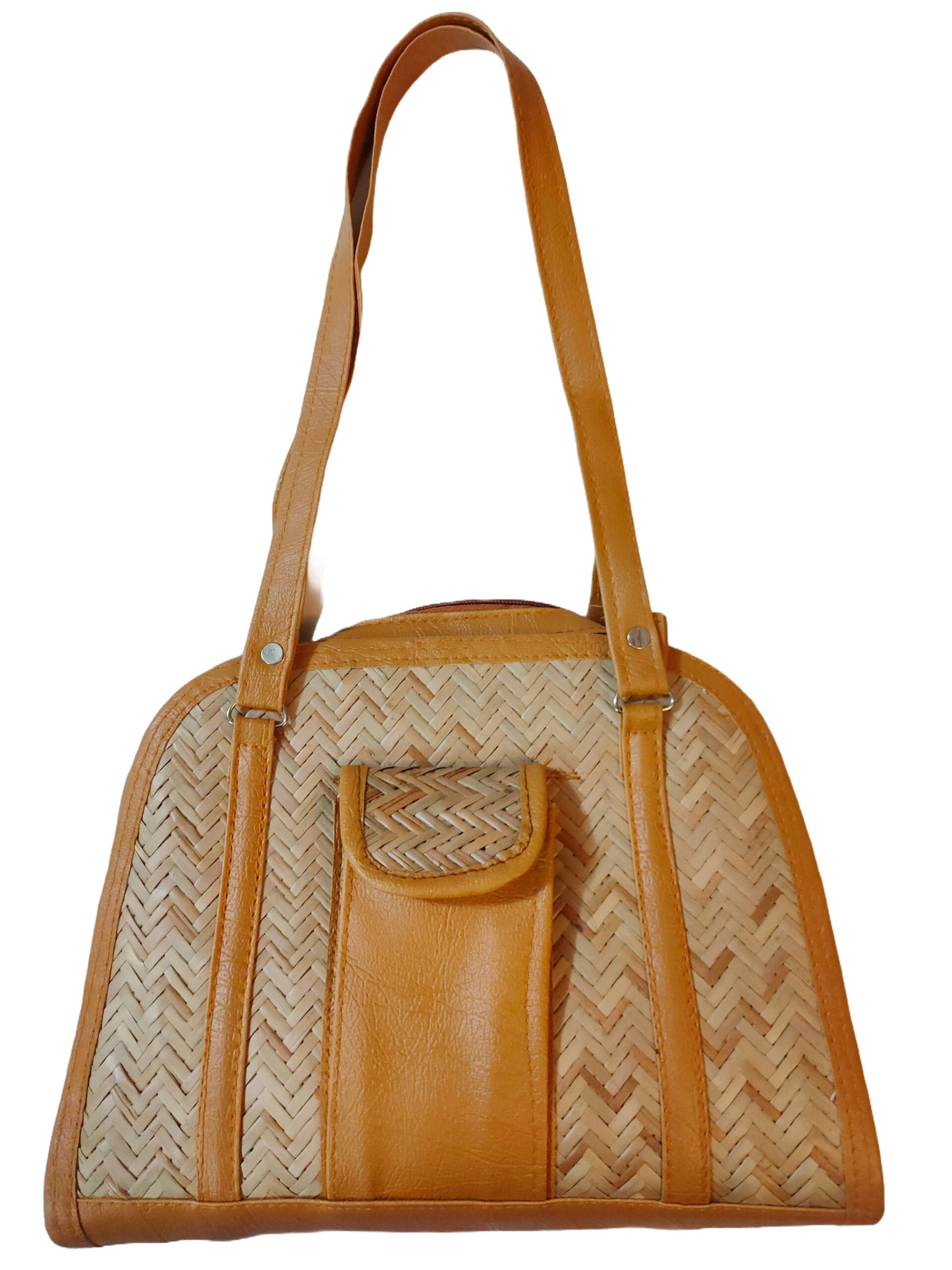 Bamboo Bags D Shape Hand Bags For Women Shital Pati Eco-Friendly