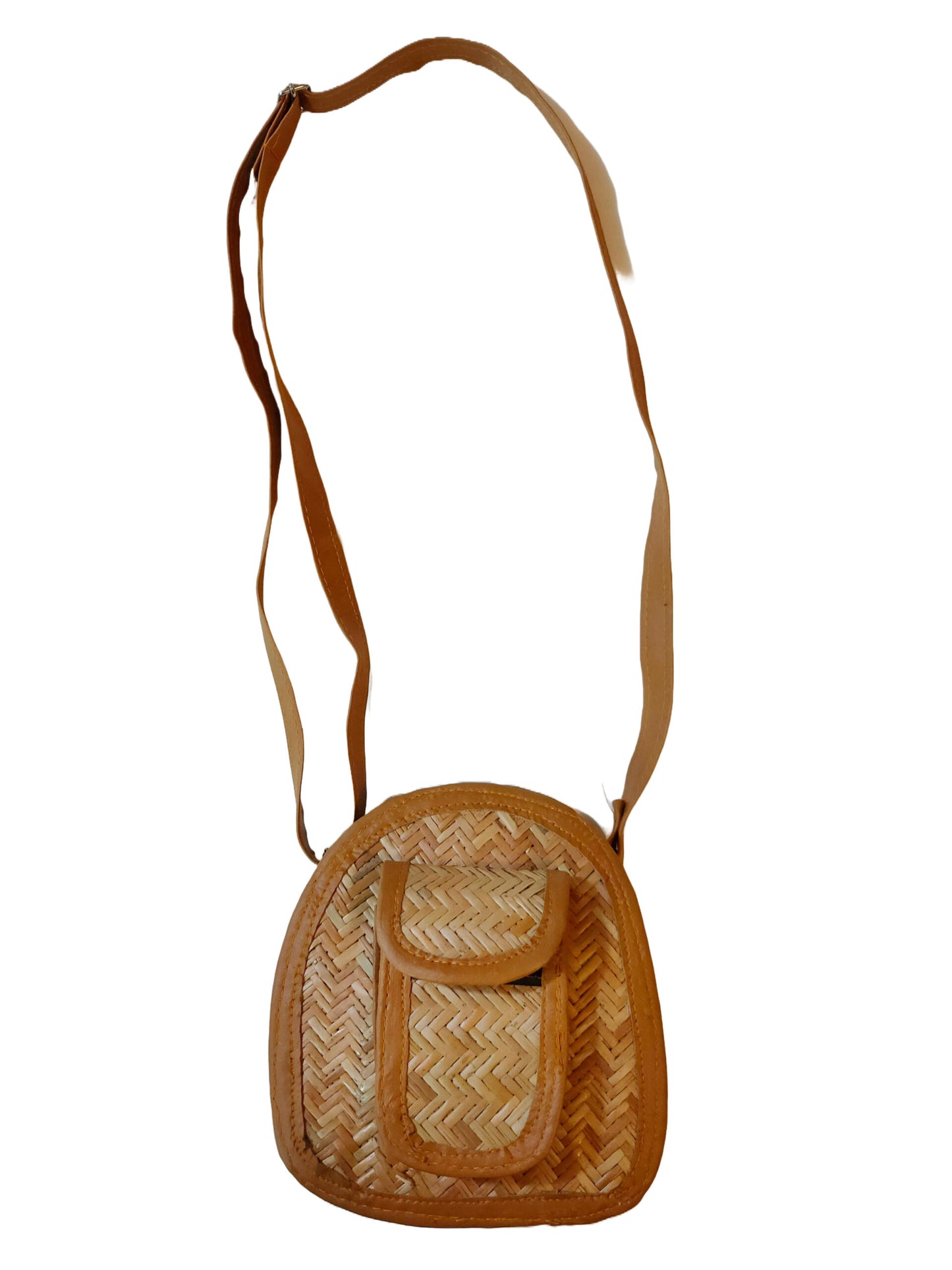 Bamboo Bag Shital Pati Handmade Camera Sling Bag Eco-Friendly Shoulder Crossbody