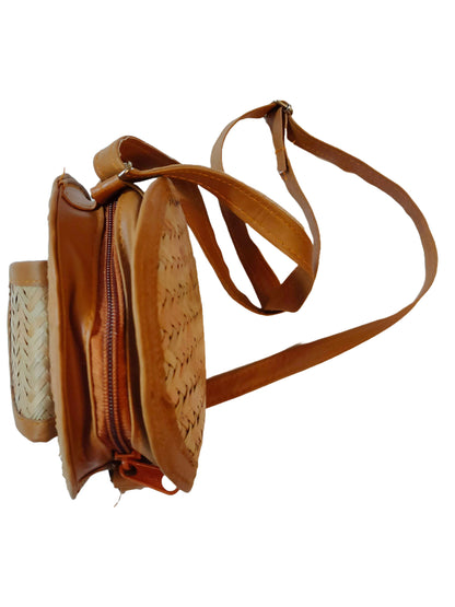 Bamboo Bag Shital Pati Handmade Camera Sling Bag Eco-Friendly Shoulder Crossbody