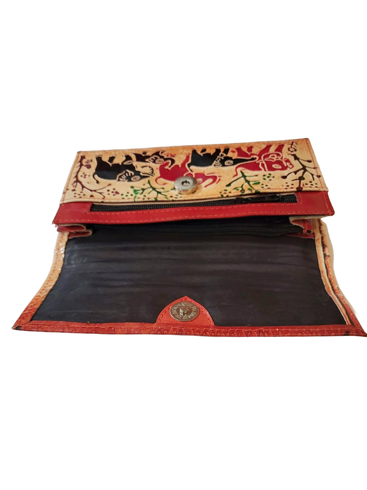 Women’s Shantiniketan Leather Clutch Elephant Heard (8 * 5)