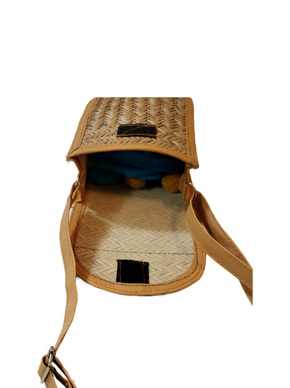 Bamboo Shital Pati Hand Bag And Sling Bag Combo
