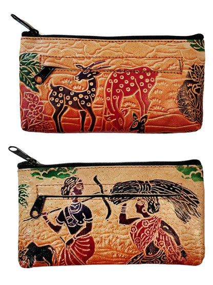 Women’s Shantiniketan Leather Dual Clutch Combo