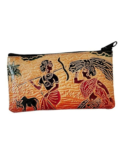Women’s Shantiniketan Leather Dual Clutch Combo