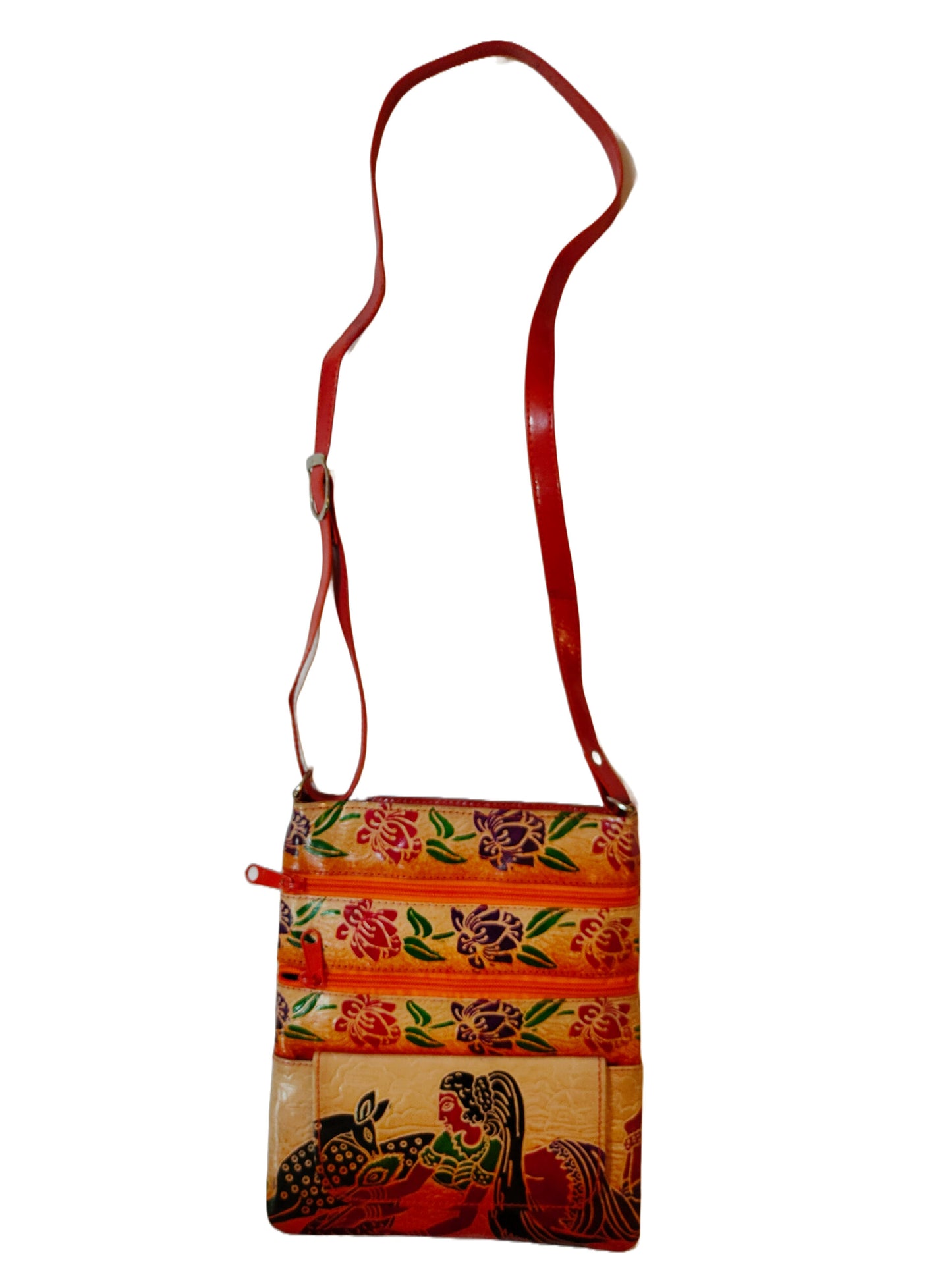 Shantiniketan Pure Leather Womens Purse Crossbody Shoulder Bag Shakuntala Love Letter