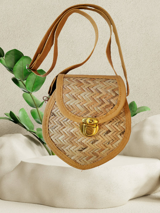 Bamboo Bag Shital Pati Handmade Heart Sling Bag Eco-Friendly