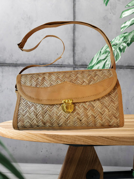 Bamboo Bag Shital Pati Rectangle Sling Bag Eco-Friendly Crossbody