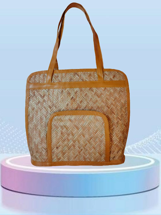 Bamboo Bags Shital Pati Medium Shoulder Bags Handmade Jute Eco Friendly Bag