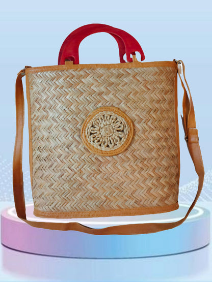 Bamboo Bags Shital Pati Small Shoulder Bags Handmade Jute Eco Friendly Bag