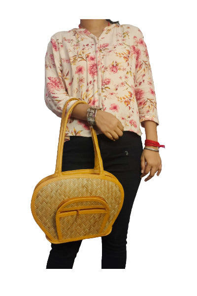 Bamboo Bags Shital Pati Apple Shoulder Bags Handmade Jute Eco Friendly Bag